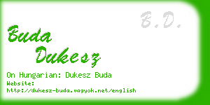 buda dukesz business card